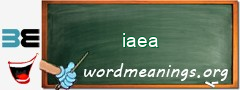 WordMeaning blackboard for iaea